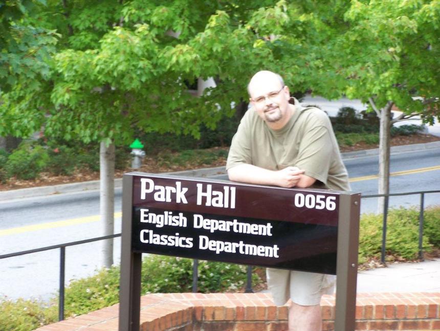 Chris in front of Park