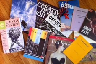 Pile of literary magazines