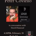 Peter Coviello In Conversation With David Diamond at 4:30 PM on 2/20/24 in Park 265